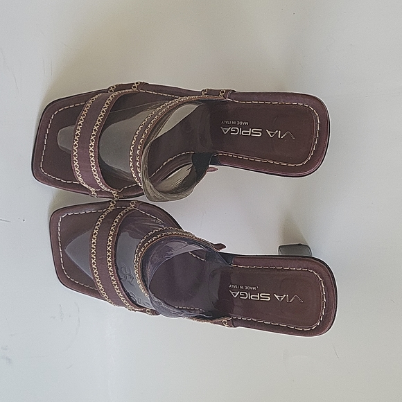 Via Spiga women's sandals shoes brown leather size 10M - Picture 11 of 13